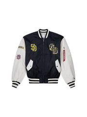 On Jacket メンズ S ホワイト/ブラック Black San Diego Padres New Era x Alpha Industries Full-Zip