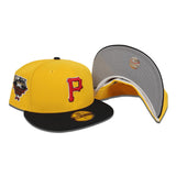 Yellow Pittsburgh Pirates Black Visor Gray Bottom 2006 All Star Game Side Patch New Era 59Fifty Fitted