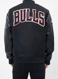 Pro Standard NBA Chicago Bulls Wool Varsity Black Heavy Jacket