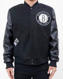 Pro Standard NBA Brooklyn Nets Wool Varsity Black Heavy Jacket