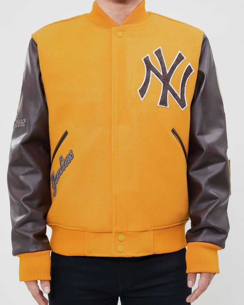 Varsity Bomber Blue NY Yankees Wool Jacket - Jacket Makers