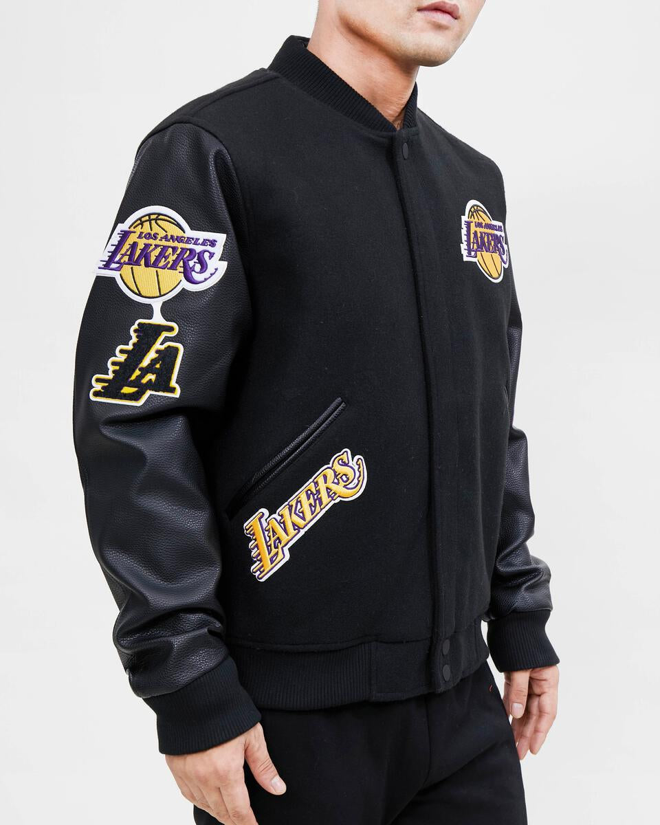 Lakers Out Varsity Jacket - Black