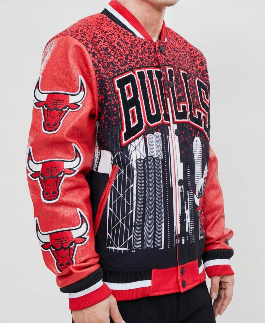 red chicago bulls jacket