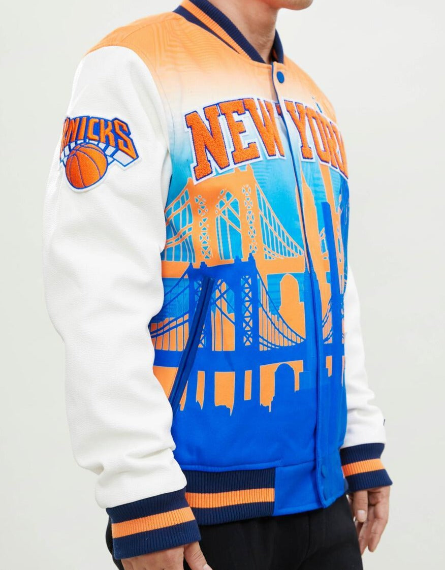 Nike New York Knicks City Edition Modern Varsity Jacket Retail