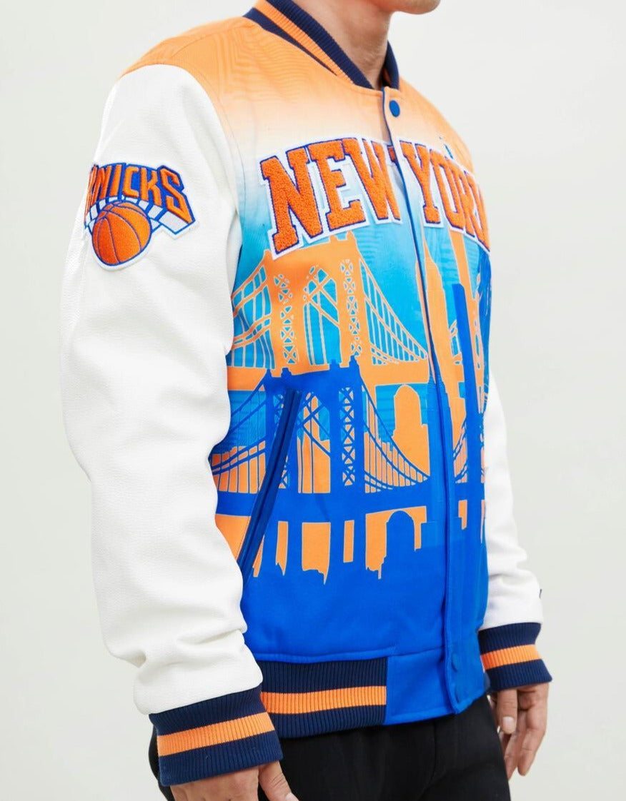 G-Iii Mens Ny Knicks Varsity Jacket