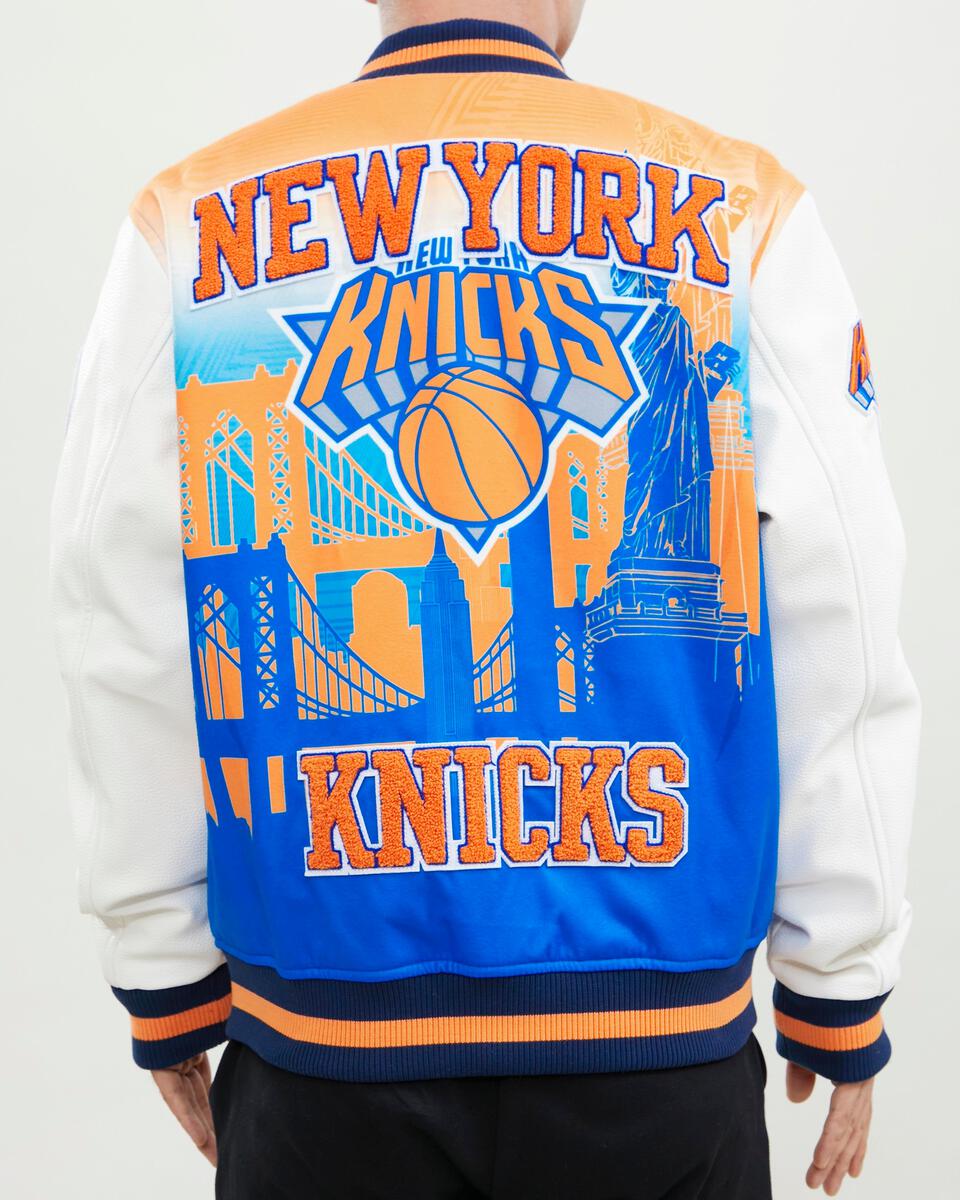New York Knicks Blue Varsity Jacket - Size: M, NBA by New Era