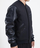 Pro Standard Atlanta Braves Black Wool Varsity Heavy Jacket