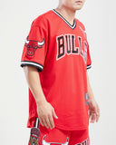 Pro Standard V-Neck Chicago Bulls Red Mesh Jersey