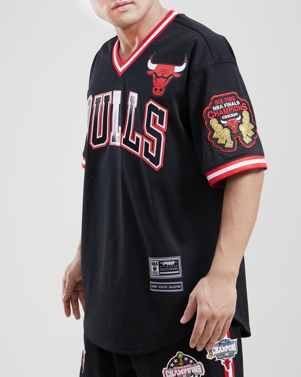Exclusive Fitted Pro Standard V-Neck Chicago Bulls Red Mesh Jersey 3XL