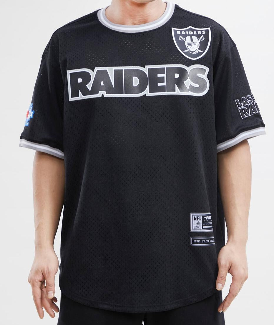 Pro Standard Crew Neck Las Vegas Raiders Black Mesh Jersey