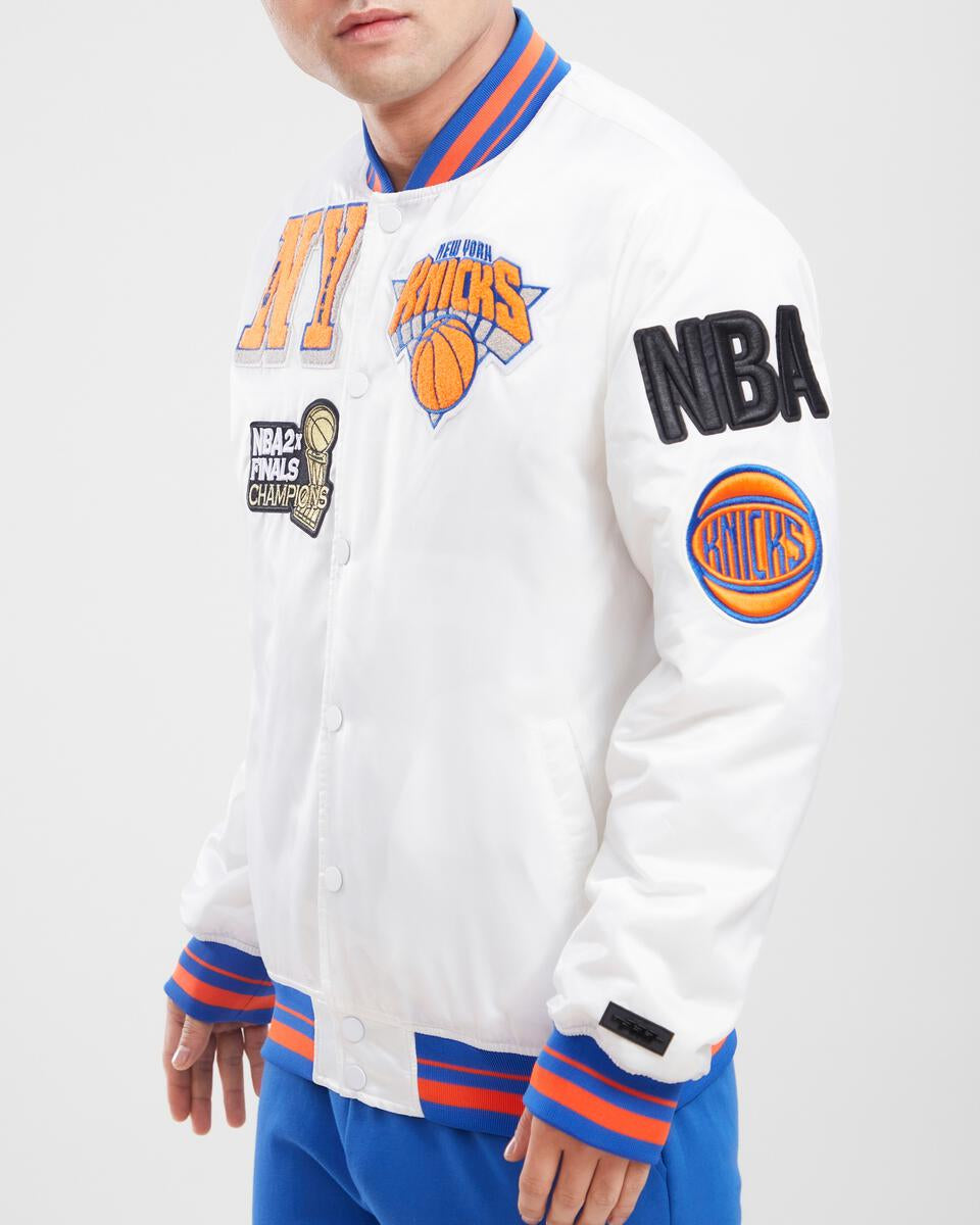 City Collection Lightweight Satin Jacket New York Knicks - Shop
