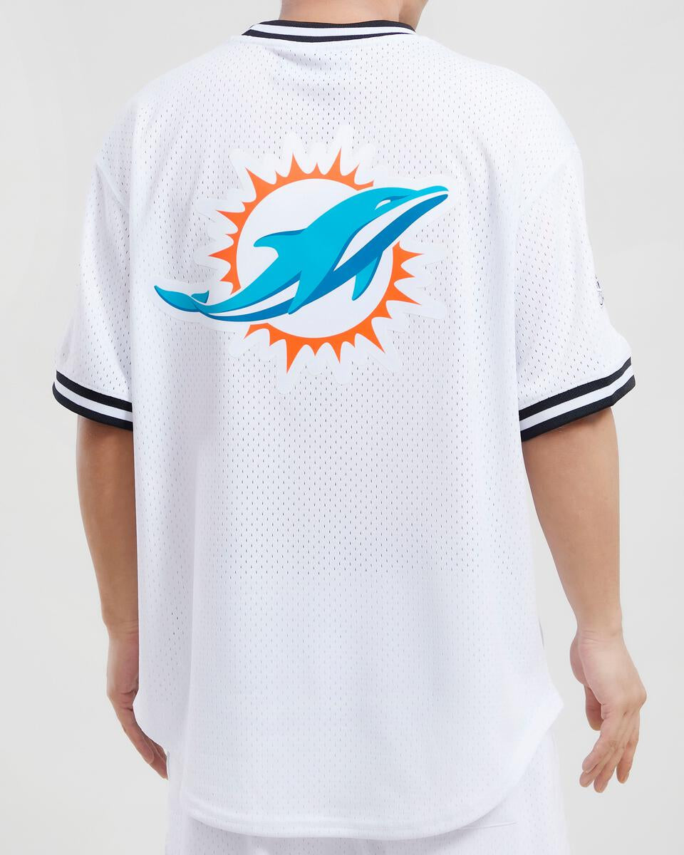 miami dolphins fan gear Pro Standard Crew Neck Miami Dolphins White Jersey XL