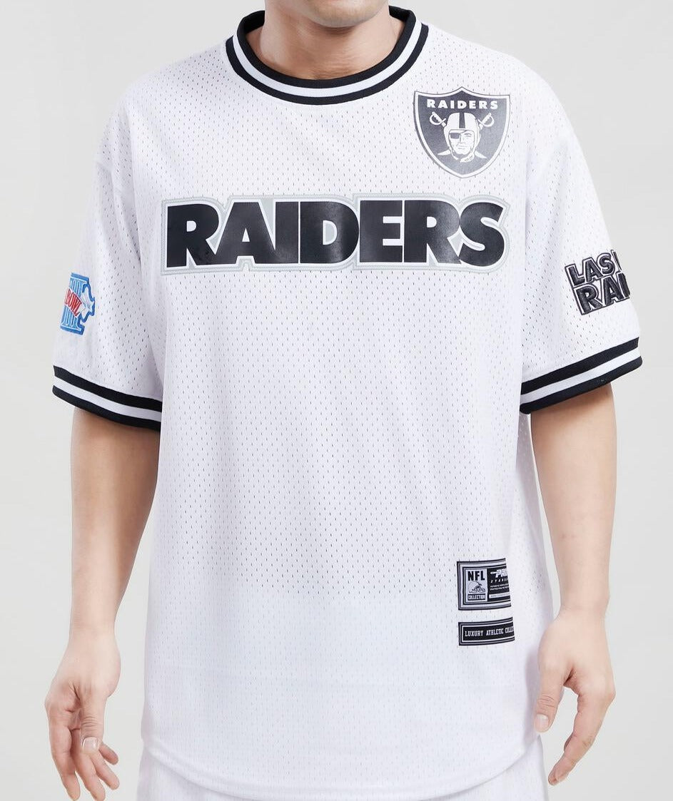 Pro Standard Crew Neck Las Vegas Raiders White Mesh Jersey