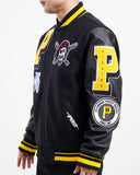Black Pittsburgh Pirates Pro Standard Logo Mashup Wool Varsity Heavy Jacket