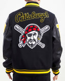 Black Pittsburgh Pirates Pro Standard Logo Mashup Wool Varsity Heavy Jacket