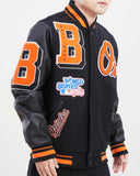 Black Baltimore Orioles  Pro Standard Logo Mashup Wool Varsity Heavy Jacket