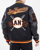 Black San Francisco Giants Pro Standard Logo Mashup Wool Varsity Heavy Jacket