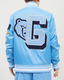 University Blue Memphis Grizzlies Pro Standard Logo Mashup Satin Jacket