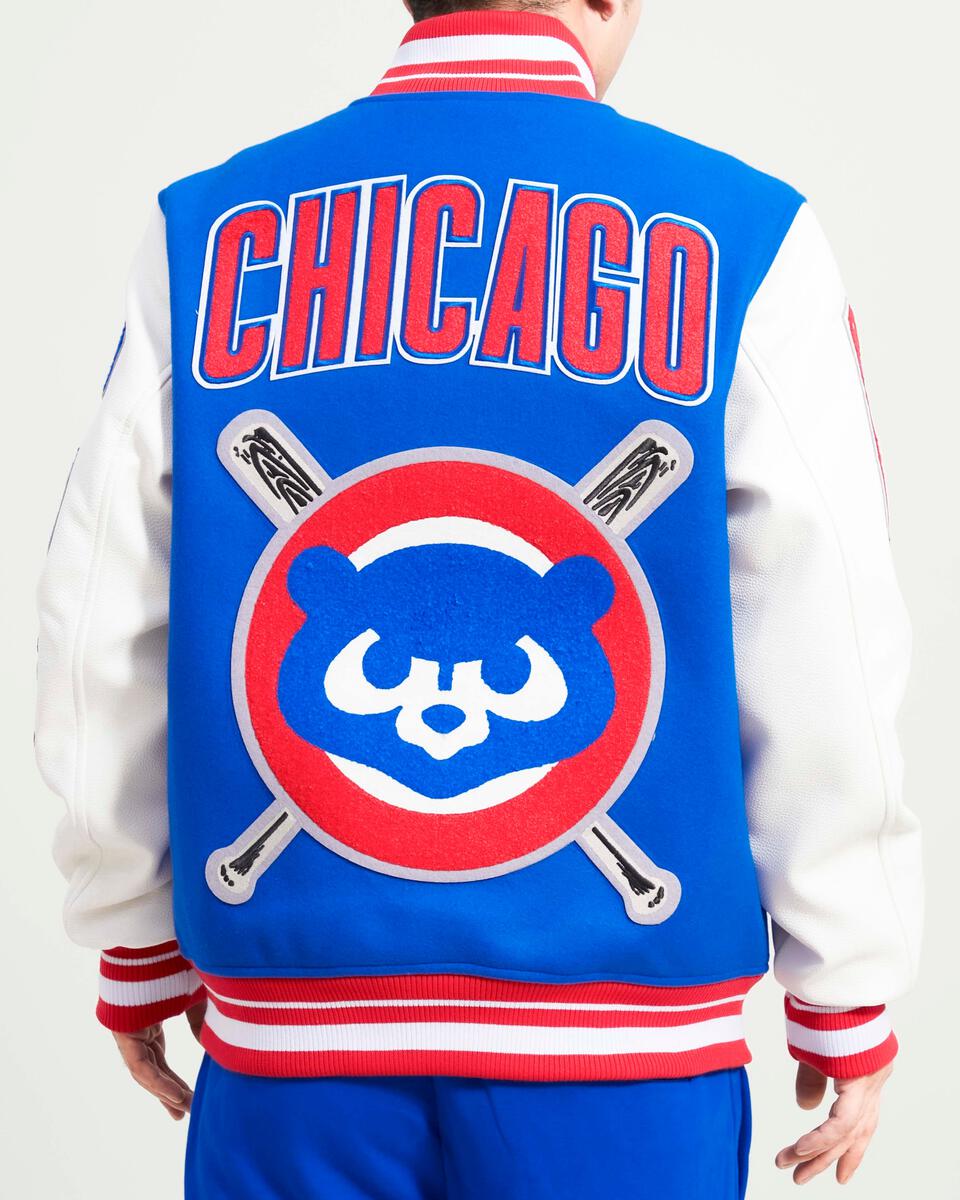 Royal Blue Chicago Cubs Pro Standard Logo Mashup Wool Varsity Heavy Jacket