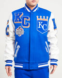 Royal Blue Kansas City Royals Pro Standard Mashup Wool Varsity Heavy Jacket