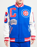 Royal Blue Chicago Cubs Pro Standard Logo Mashup Wool Varsity Heavy Jacket