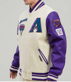 Off White Arizona Diamondbacks Pro Standard Logo Mashup Wool Varsity Heavy Jacket