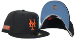 BLACK NEW YORK METS ICY BLUE BOTTOM STATUE OF LIBERTY NEW ERA 59FIFTY FITTED HAT