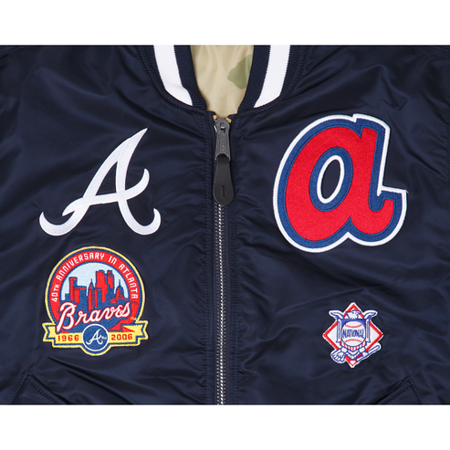 Navy Blue Atlanta Braves Alpha Industries X New Era Reversible MA Navy Blue Atlanta Braves Alpha Industries X New Era Reversible MA