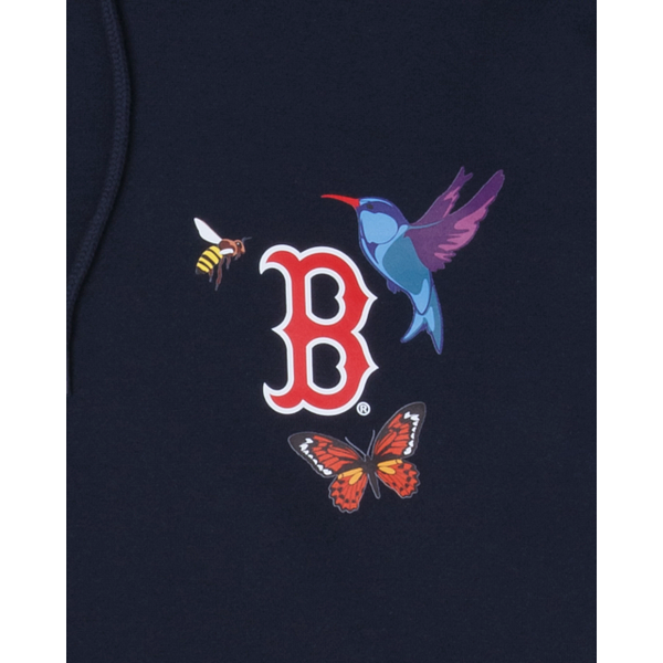 Navy Blue Boston Red Sox Blooming New Era Hoodie