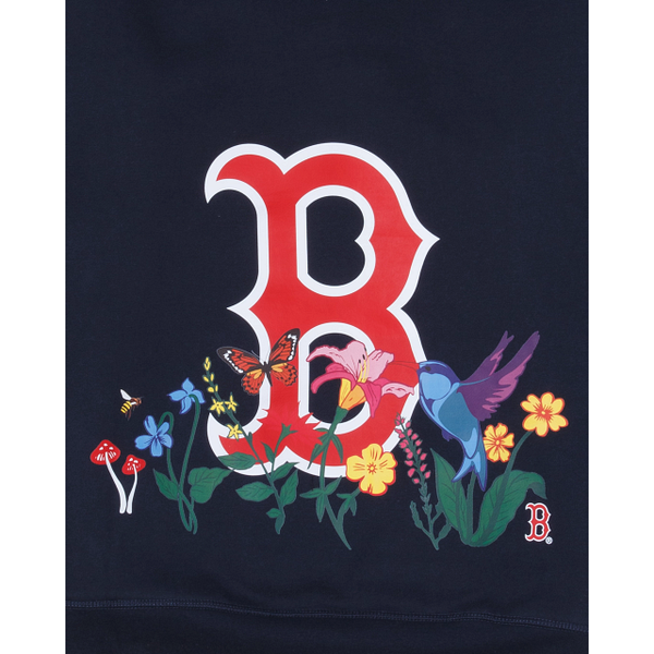 Navy Blue Boston Red Sox Blooming New Era Hoodie