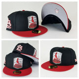 New Era MLB St. Louis Cardinals Black / Red 59Fifty Fitted Hat