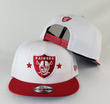 Exclusive New Era White / Red Oakland Raiders 9Fifty Stars Snapback hat