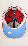 Red Atlanta Braves Icy Blue Bottom 1876 Side Patch New Era 59Fifty Fitted