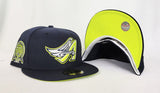 Navy Los Angeles Angels Neon Green Bottom 50th Anniversary Patch New Era 59Fifty Fitted