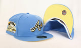 Sky Blue Atlanta Braves Soft Yellow Bottom 2000 All Star Game Patch New Era 59Fifty Fitted