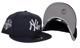 Navy Blue Heart New York Yankees Grey Bottom 2000 World Series New Era 59Fifty Fitted