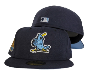 HAT CLUB EXCLUSIVE New Era ST. LOUIS CARDINALS NAVY Blue Hat 7 7/8 1964 WS  Patch