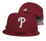 New Era Pink Bottom Burgundy Philadelphia Phillies 1996 All Star Game Side Patch Fitted Hat