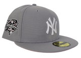 Grey New York Yankees Pink Bottom 2000 World Series New Era 59Fifty Fitted