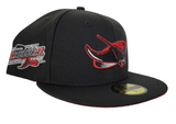Black Tampa Bay Rays Red Bottom 1998 Inaugural Season New Era 59Fifty Fitted