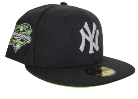 New York Yankees 2000 WORLD SERIES NEON GREEN-BOTTOM Black Fitted