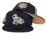 Navy Blue Cincinnati Reds Peach Bottom150th Anniversary side Patch New Era 59Fifty Fitted