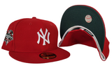 Red New York Yankees Dark Green Bottom 2000 World Series New Era 59Fifty Fitted