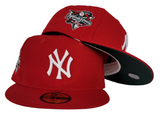 Red New York Yankees Dark Green Bottom 2000 World Series New Era 59Fifty Fitted
