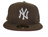 Brown New York Yankees Red Bottom 1998 World Series Side Patch New Era 59Fifty Fitted
