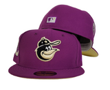Grape Purple Baltimore Orioles Soft Yellow Bottom 1966 World Series New Era 59Fifty Fitted