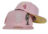 Pink San Francisco Giants Soft Yellow Bottom State Map Side Patch New Era 59Fifty Fitted