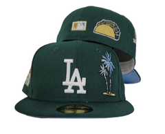 Dark Green Los Angeles Dodgers Ice Blue Bottom 50th
