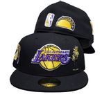 Black Los Angeles Lakers Purple Bottom 17X Champions Trophy Side Patch New Era 59Fifty Fitted