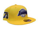 Yellow Los Angeles Lakers Purple Bottom 17X Champions Trophy Side Patch New Era 59Fifty Fitted